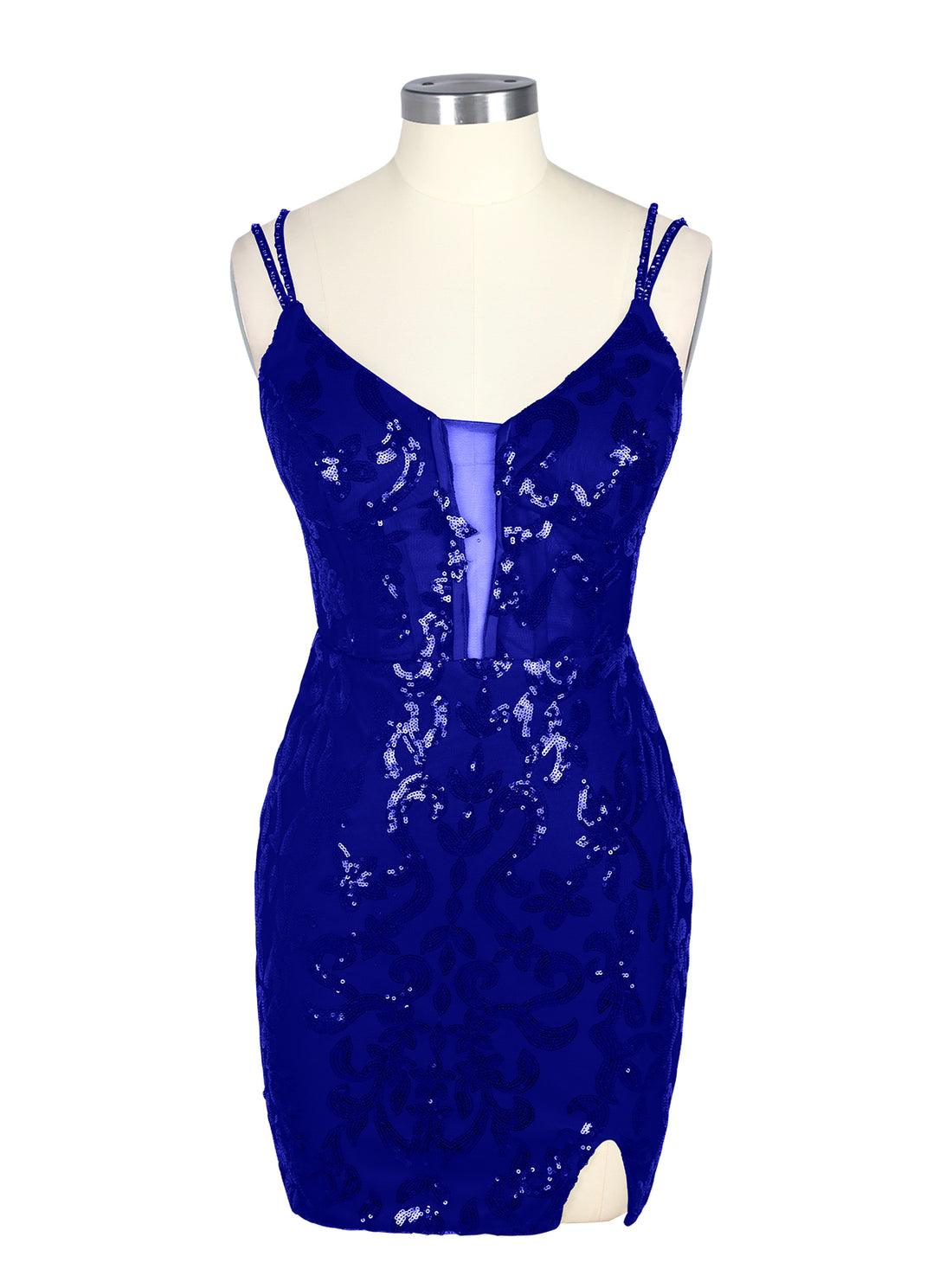 Double Spaghetti Bodycon Mini Dress 