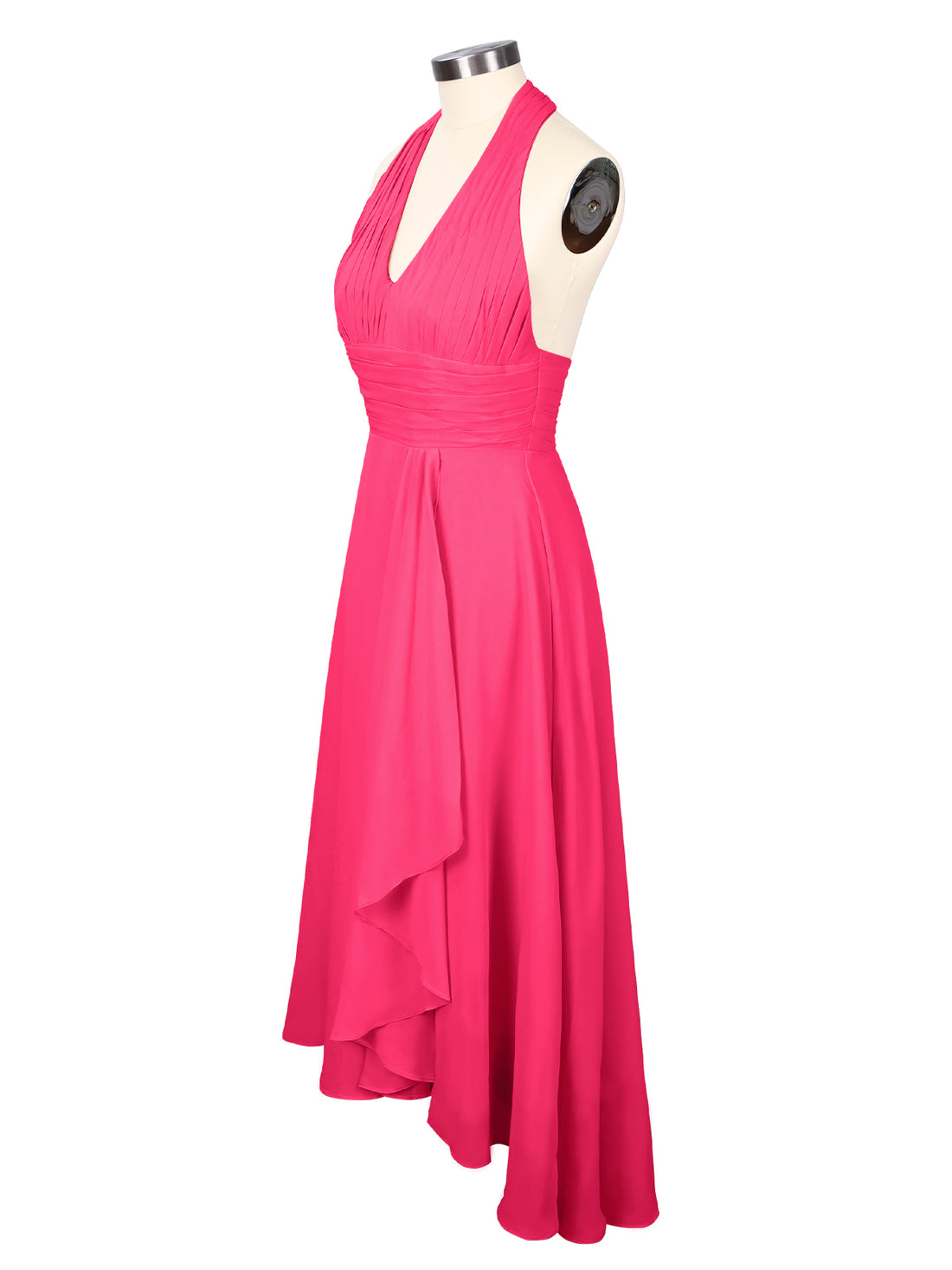 Ruched Halter Bridesmaid Dress 