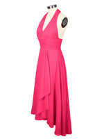 Ruched Halter Bridesmaid Dress 