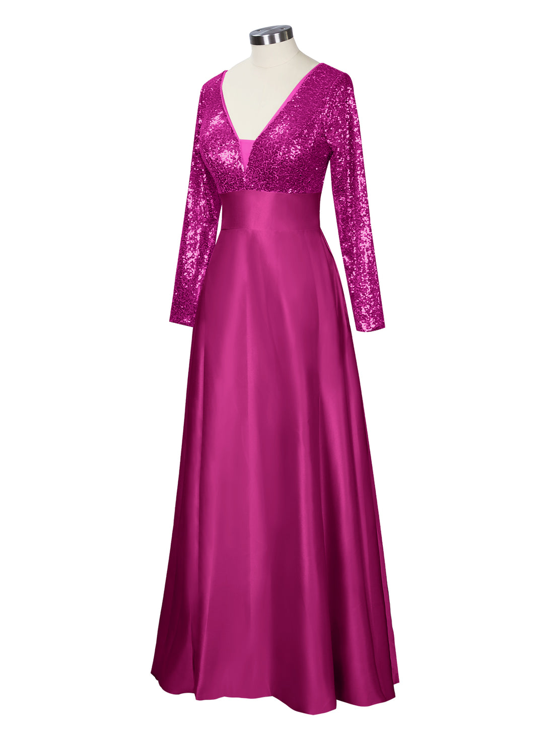 Long Sleeveless Sequin Prom Dress 