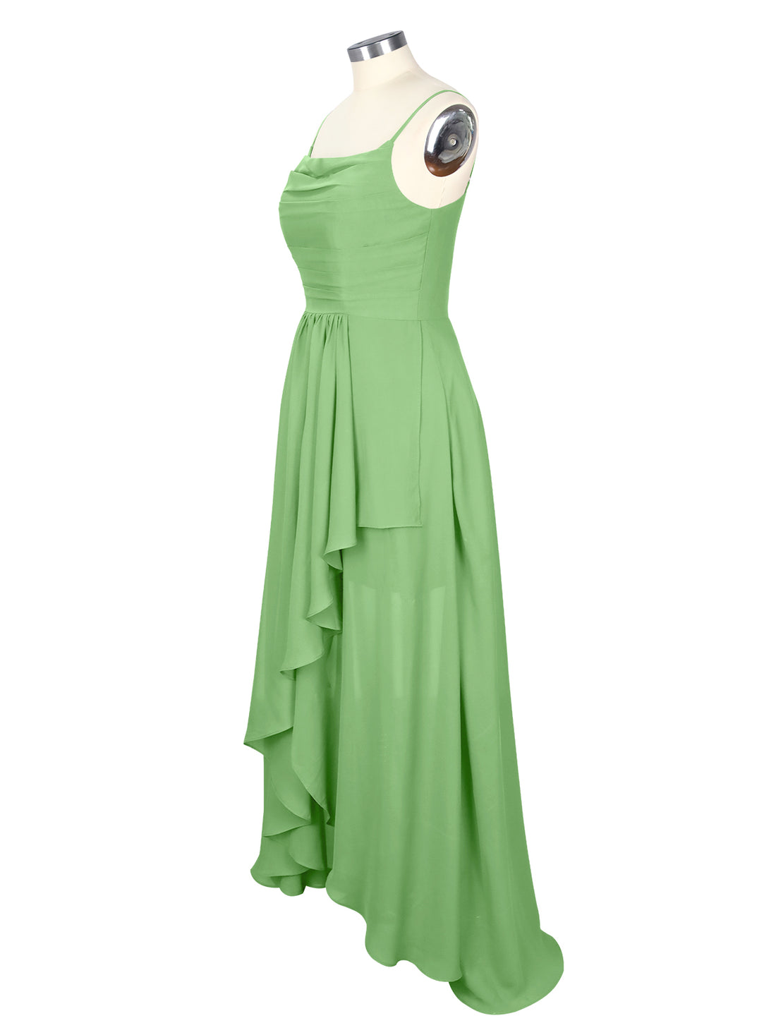 Spaghetti Asymmetrical Bridesmaid Dress 