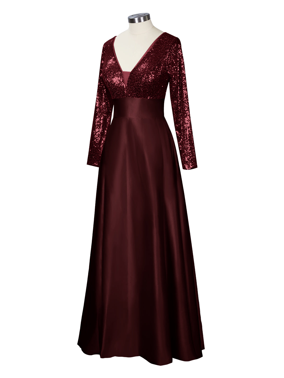Long Sleeveless Sequin Prom Dress 