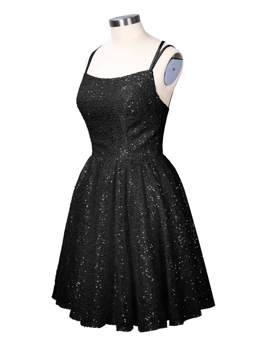 Sparkly Sequined A-line Mini Dress 