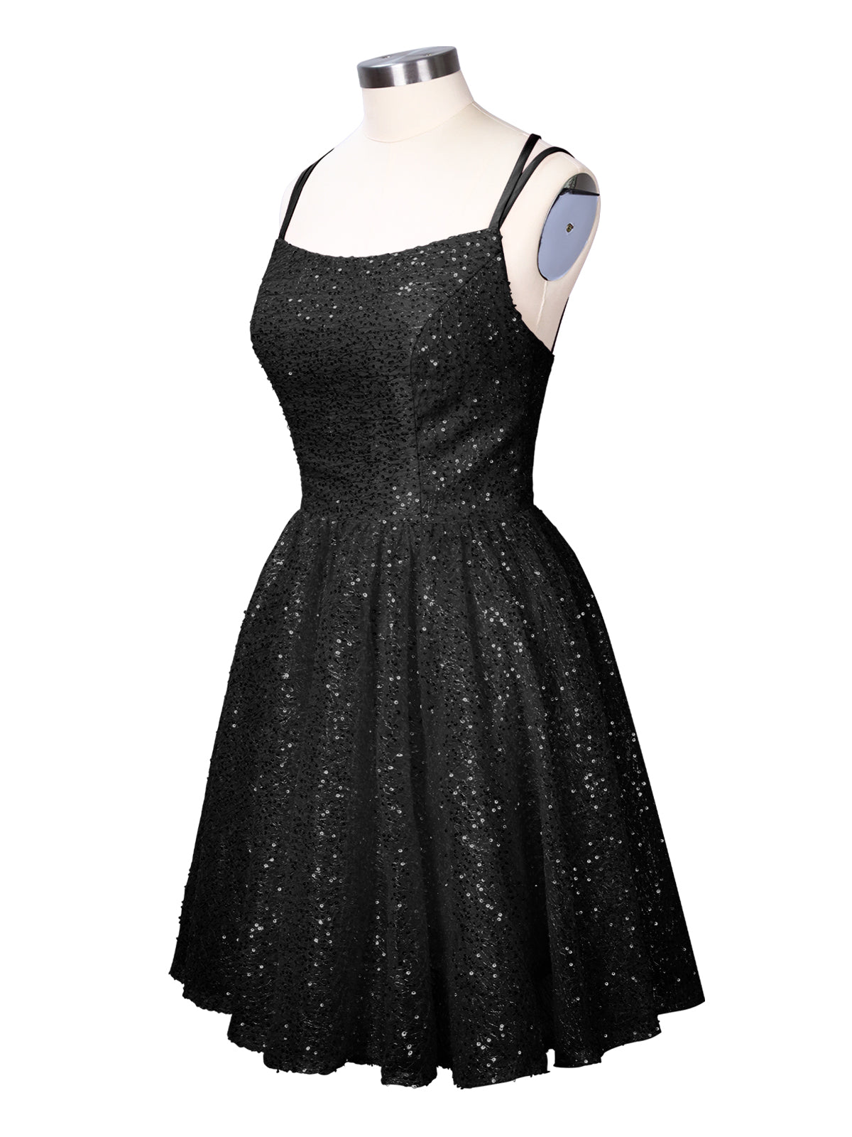 Sparkly Sequined A-line Mini Dress 