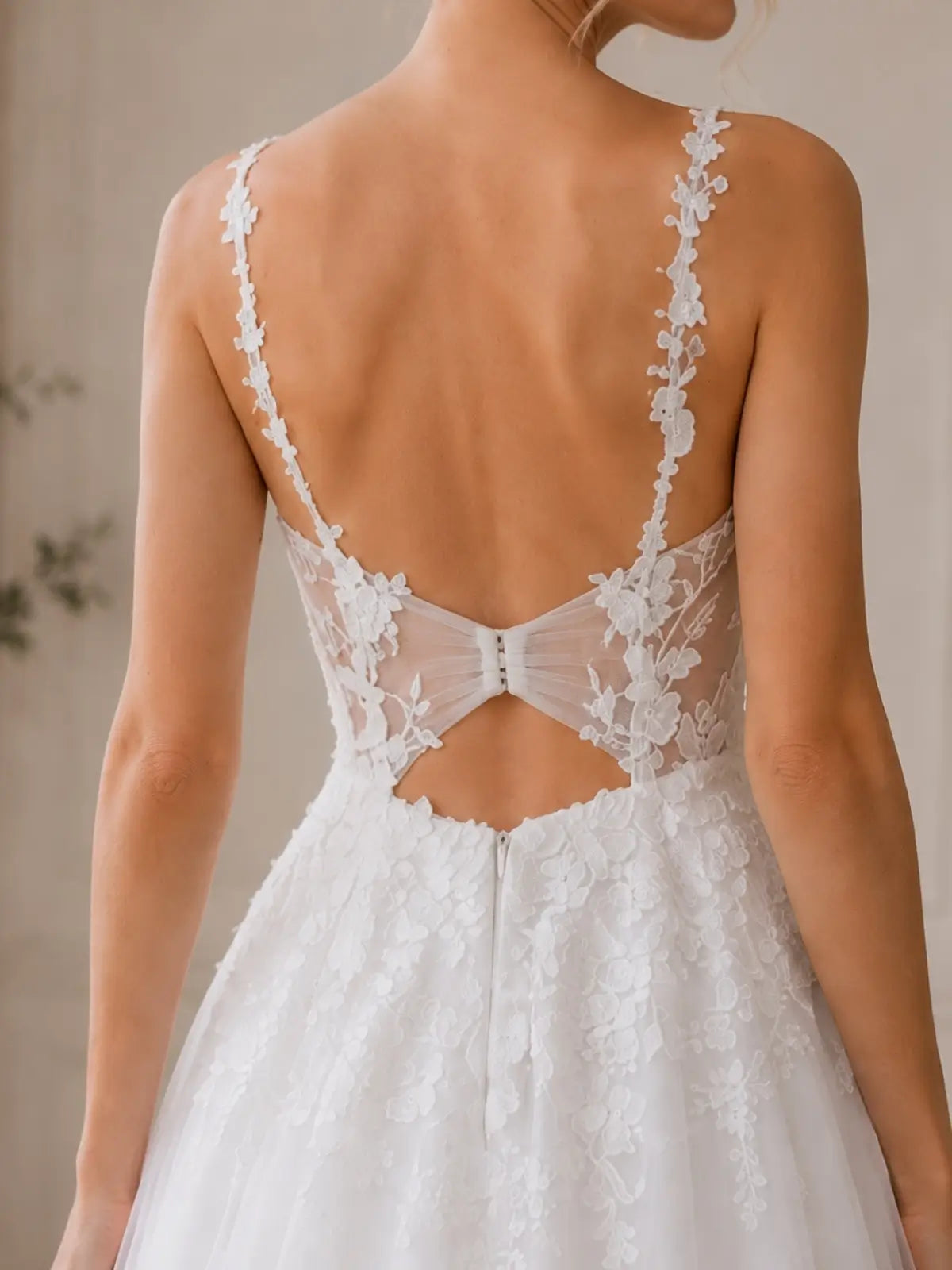 Tulle Wedding Dress with Cutout Details
