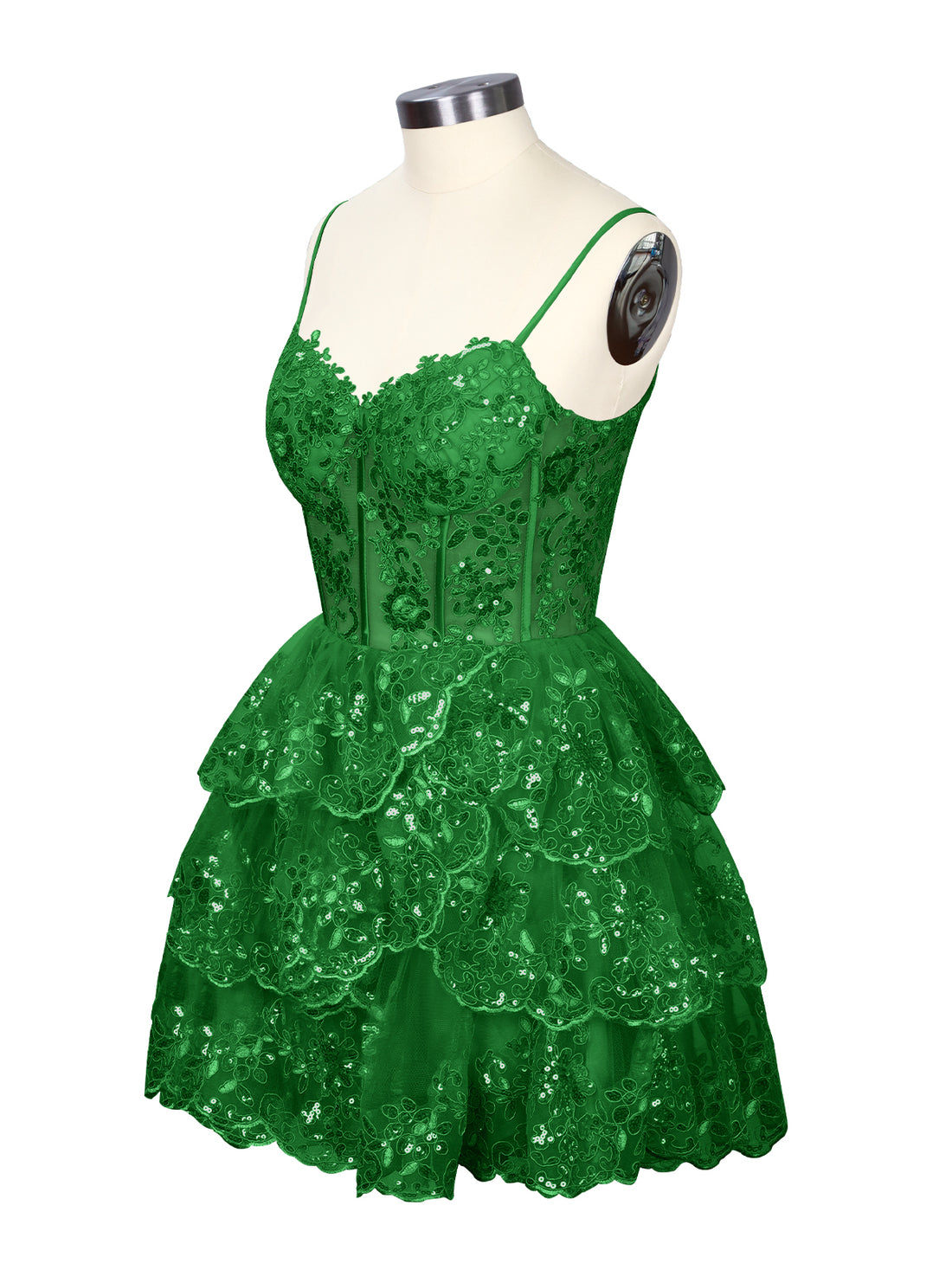 Sequin Appliques Mini Dress 