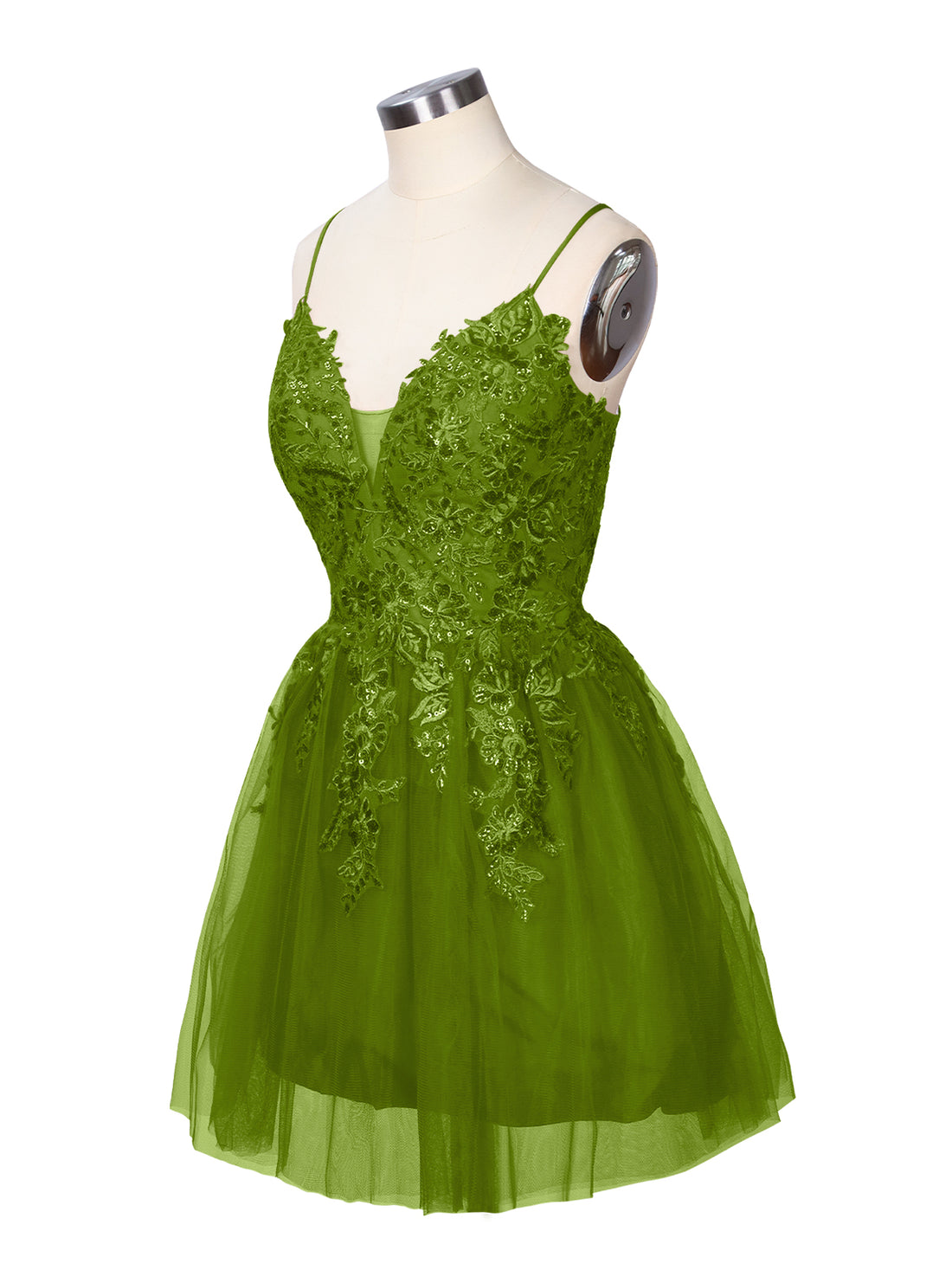Applique Soft Tulle Mini Dress 