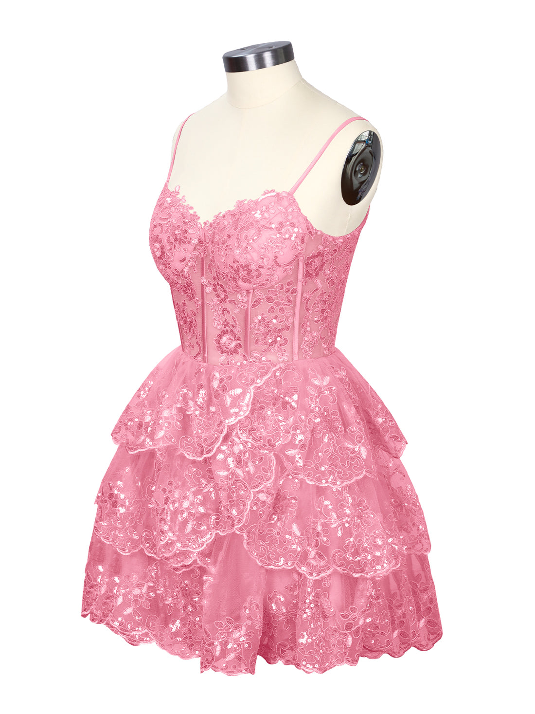 Sequin Appliques Mini Dress 