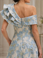 A-Line Mother of the Bride Dress with One-Shoulder Design