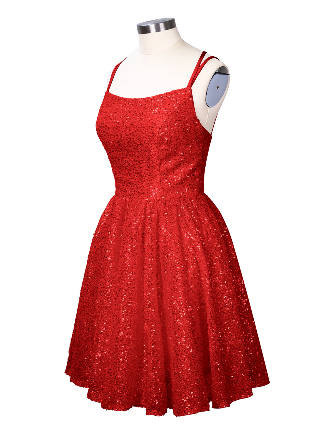 Sparkly Sequined A-line Mini Dress 