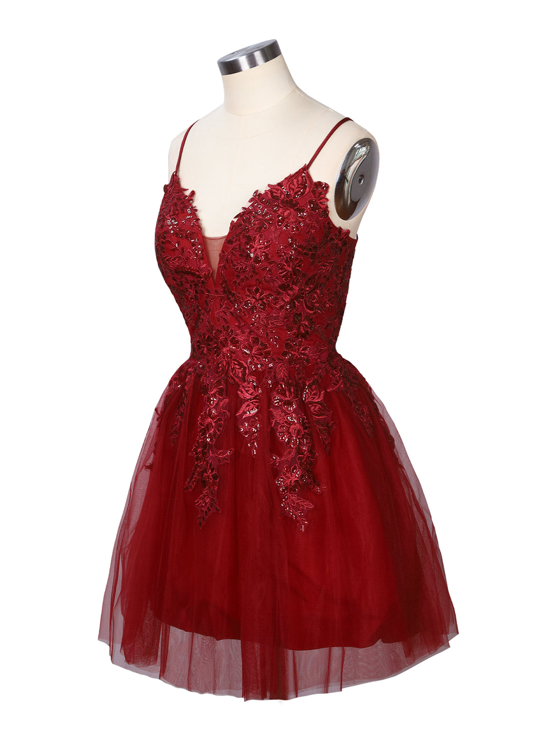 Applique Soft Tulle Mini Dress 