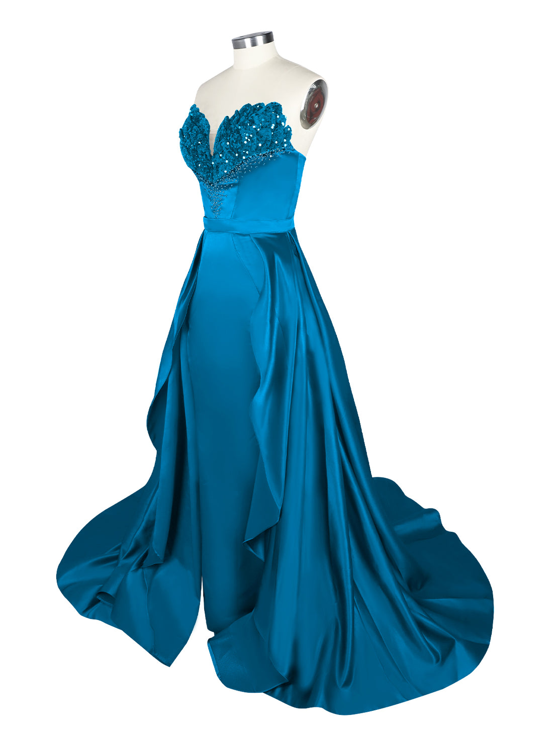Strapless Sequin Prom Dress 