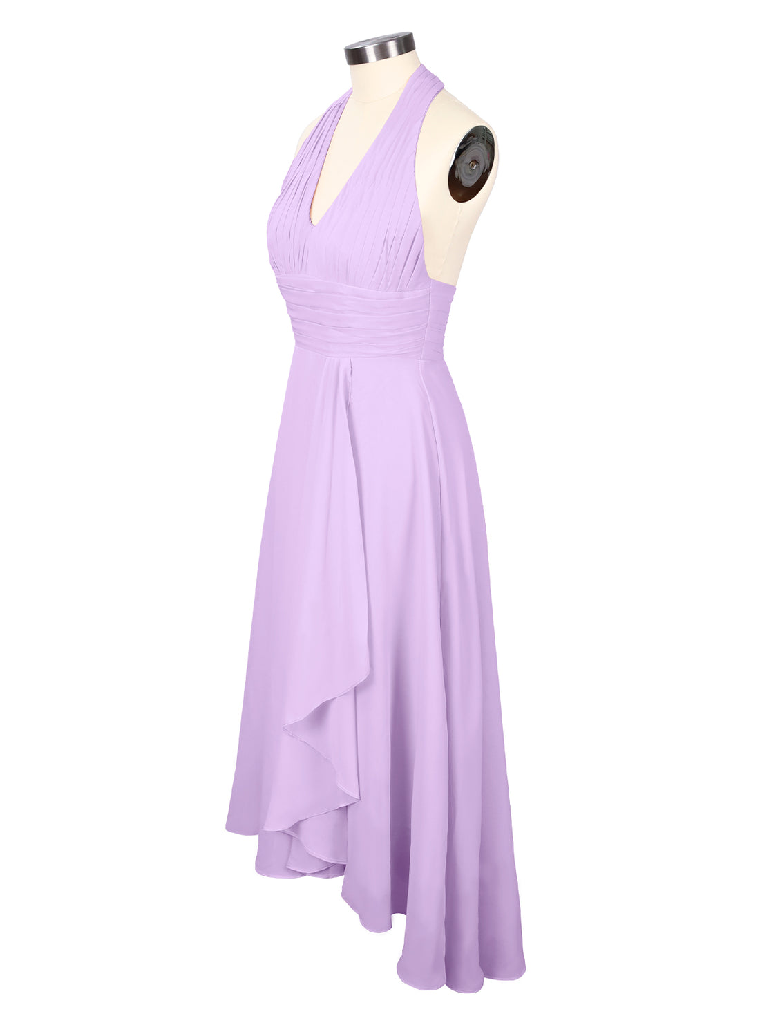 Ruched Halter Bridesmaid Dress 