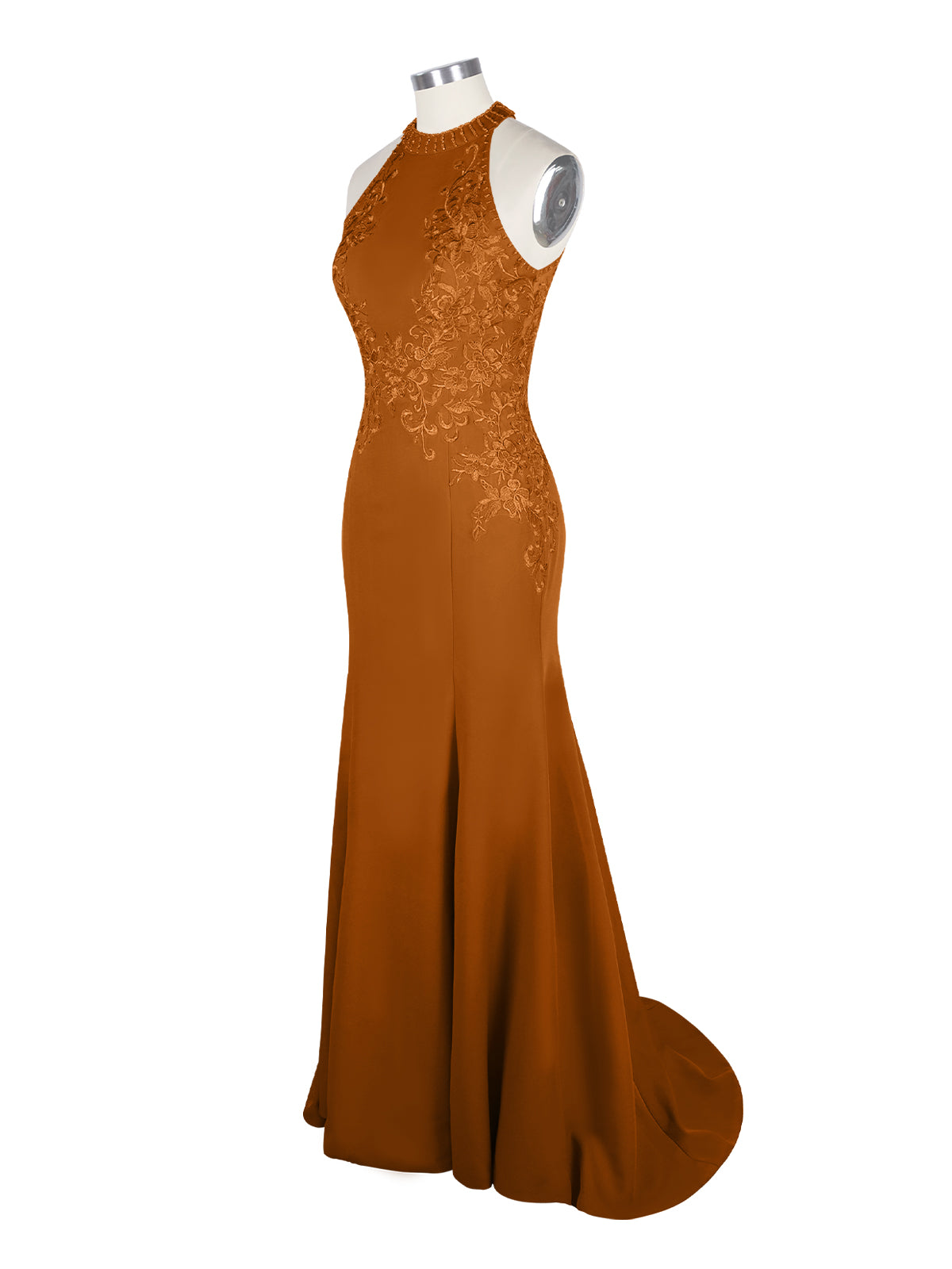 Halter Neckline Trumpet Dress 
