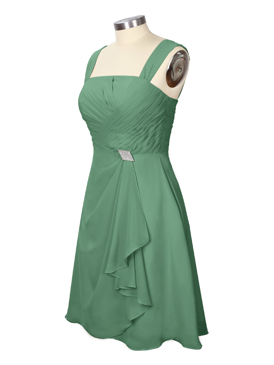 Ruched Chiffon Two-Piece Dress Set 