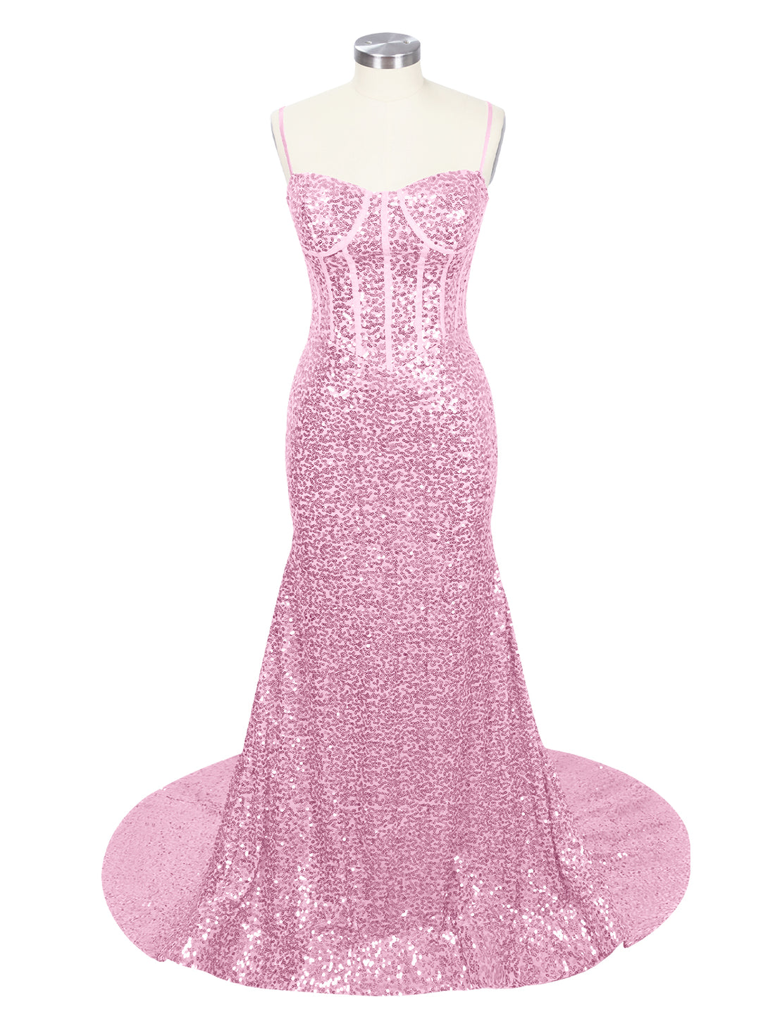 Spaghetti Sheath Prom Dress 