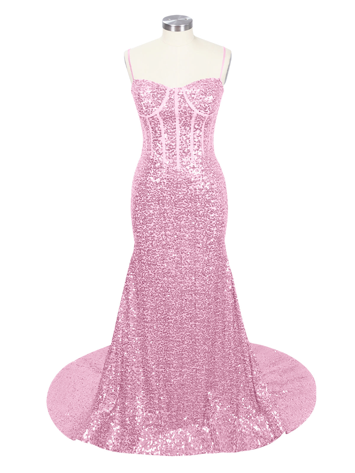 Spaghetti Sheath Prom Dress 