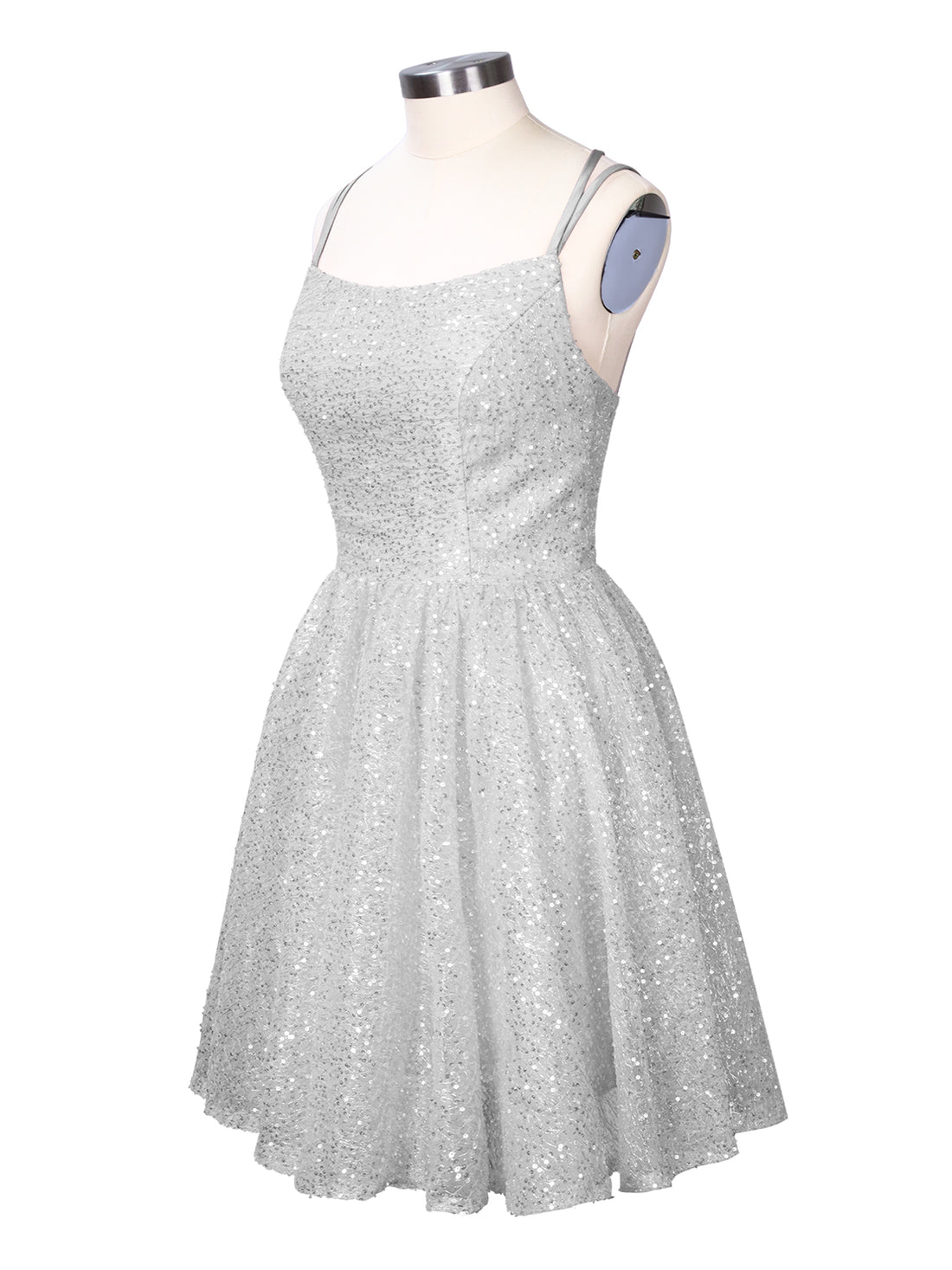 Sparkly Sequined A-line Mini Dress 