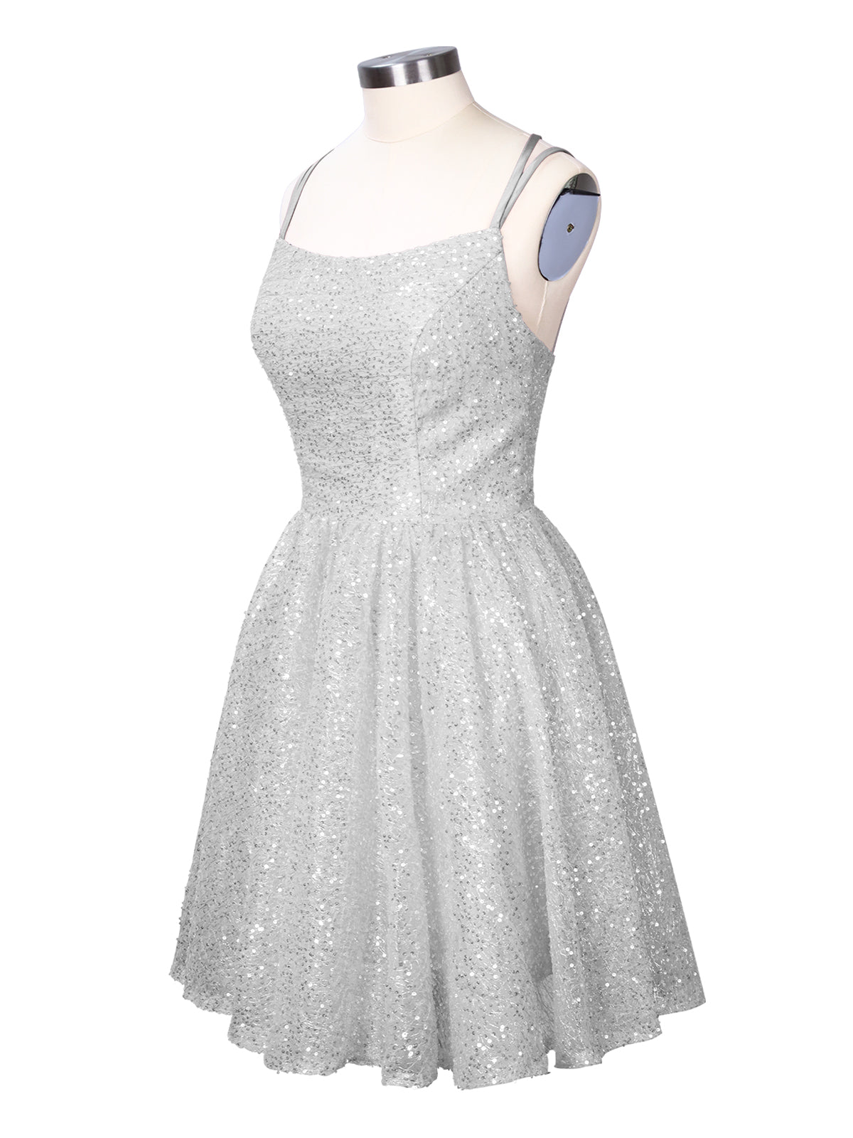 Sparkly Sequined A-line Mini Dress 