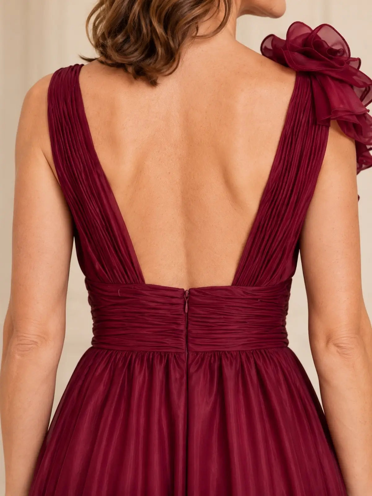 Chiffon Mother of the Bride Dress with Ruffle Detail