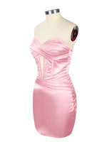 Sweetheart Corset Cutout Mini Dress 
