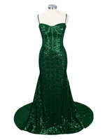 Spaghetti Sheath Prom Dress 