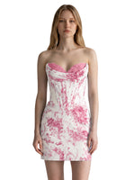 Sheath Floral Pattern Mini Dress 