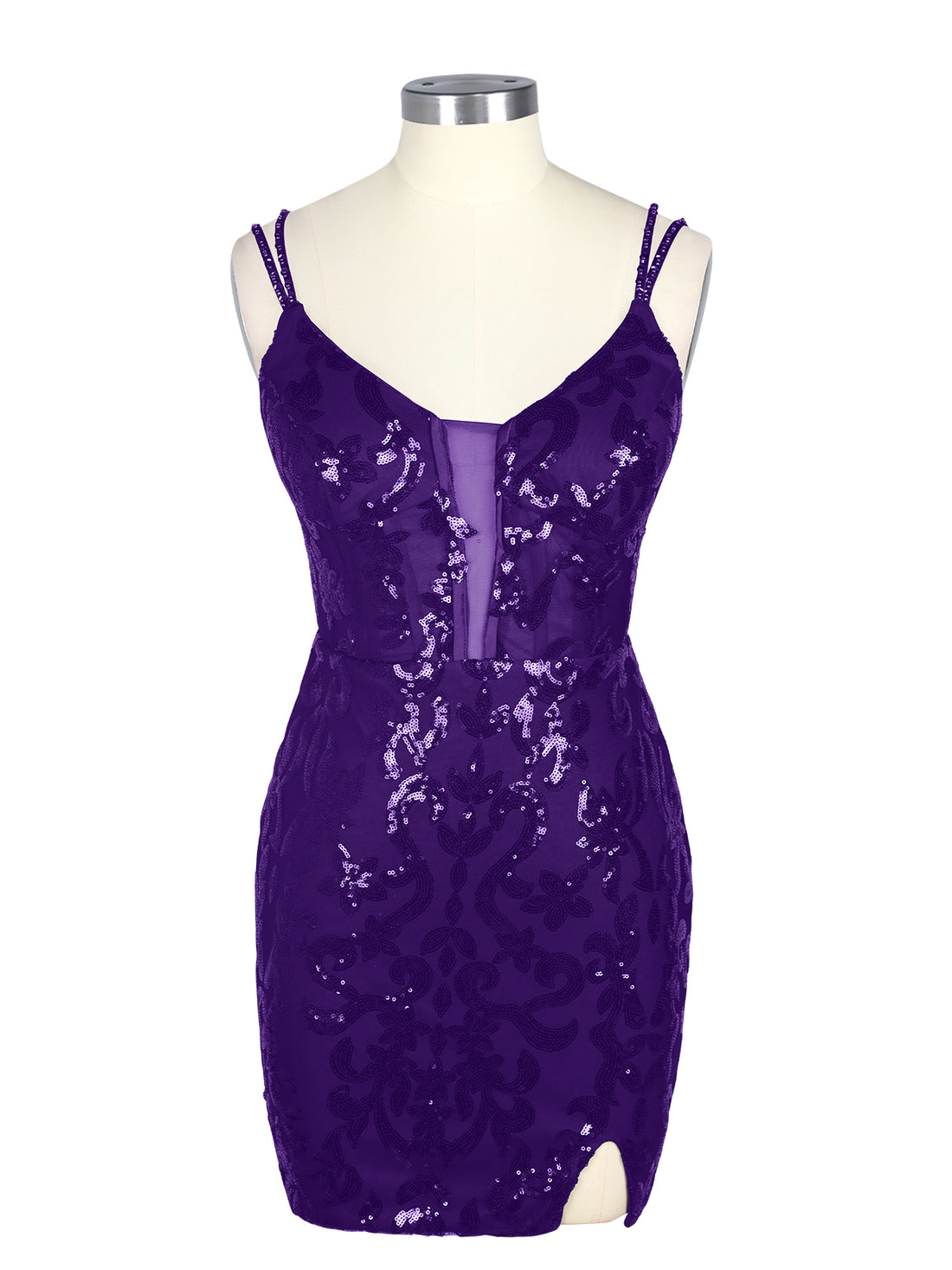 Double Spaghetti Bodycon Mini Dress 