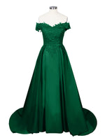 Applique Bodice Prom Dress 
