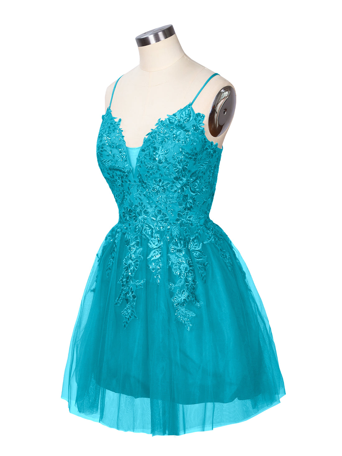Applique Soft Tulle Mini Dress 