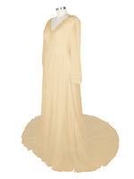 Lace V-Neck Slit Wedding Dress 