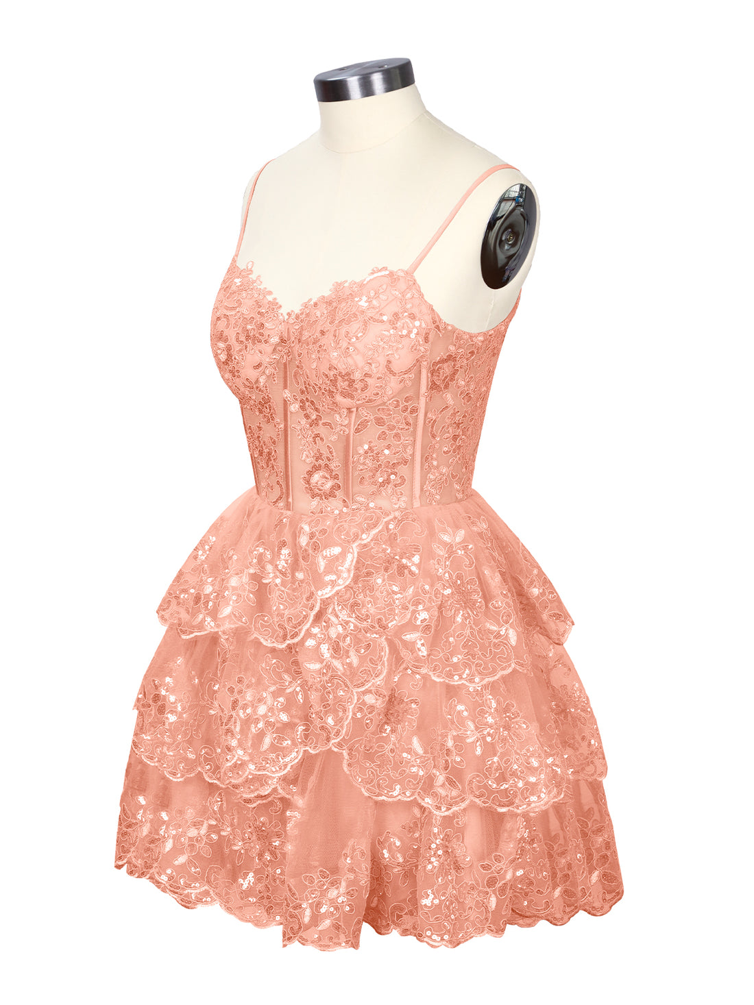 Sequin Appliques Mini Dress 