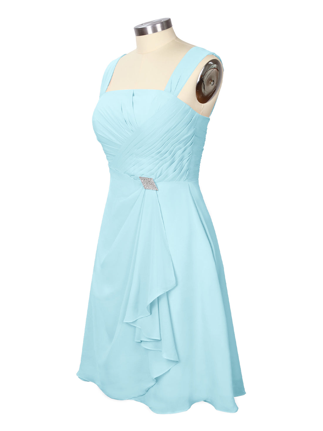 Ruched Chiffon Two-Piece Dress Set 
