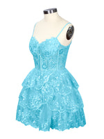 Sequin Appliques Mini Dress 
