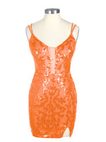 Double Spaghetti Bodycon Mini Dress 