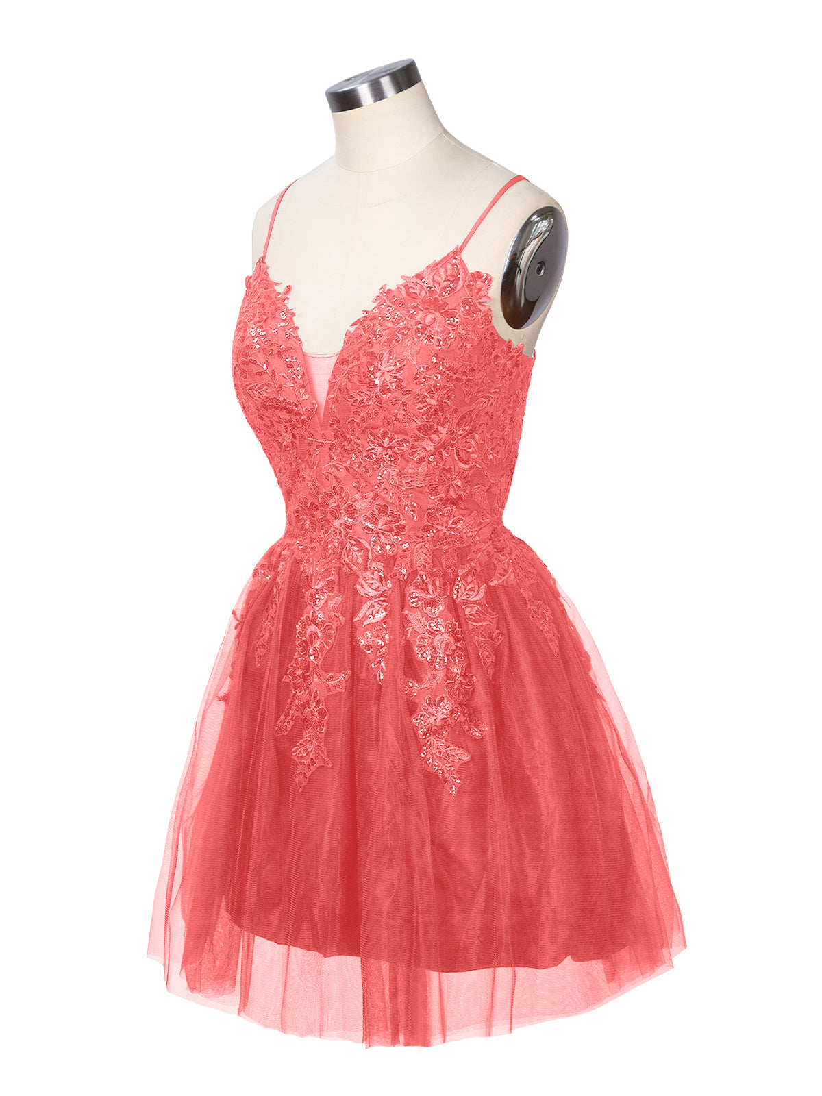 Applique Soft Tulle Mini Dress 
