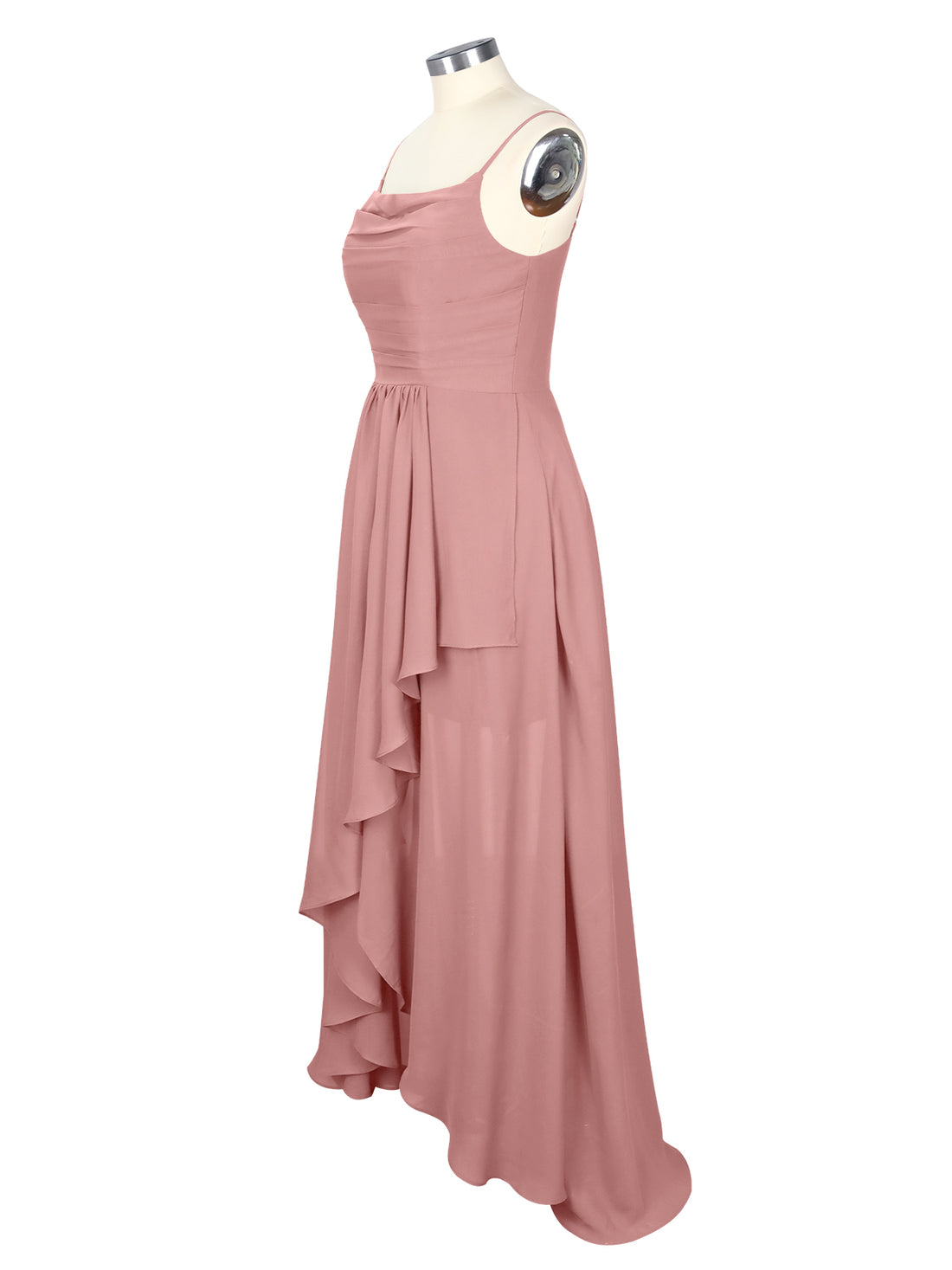 Spaghetti Asymmetrical Bridesmaid Dress 