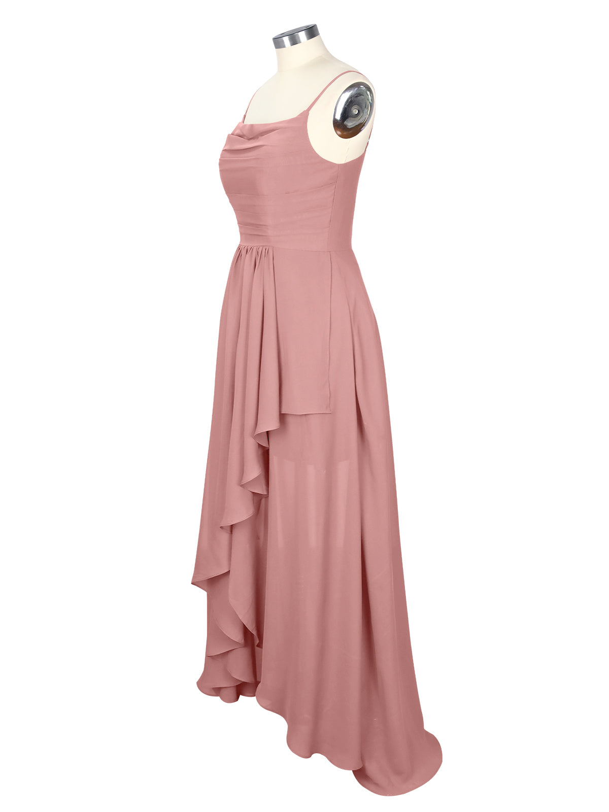 Spaghetti Asymmetrical Bridesmaid Dress 