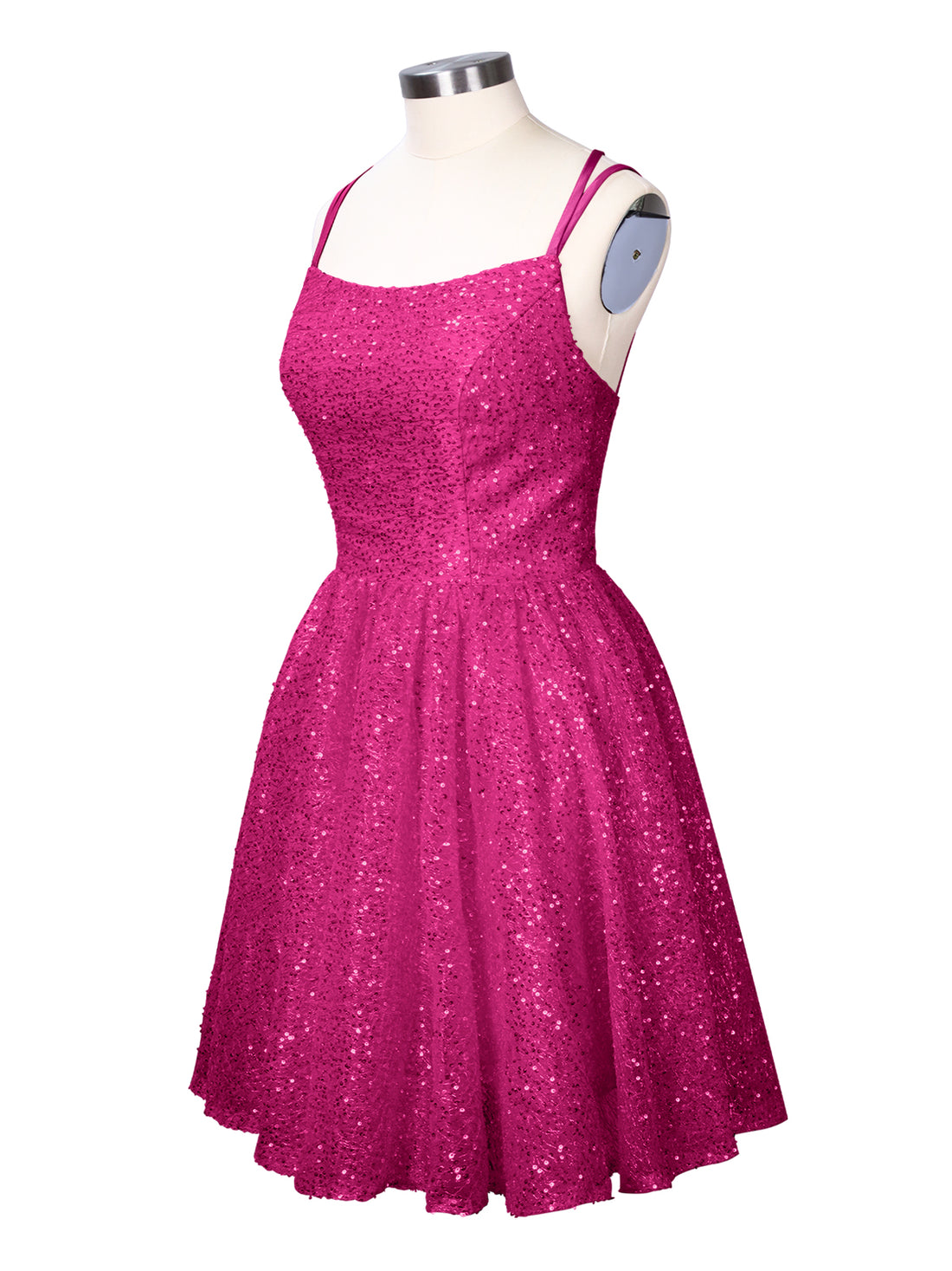 Sparkly Sequined A-line Mini Dress 