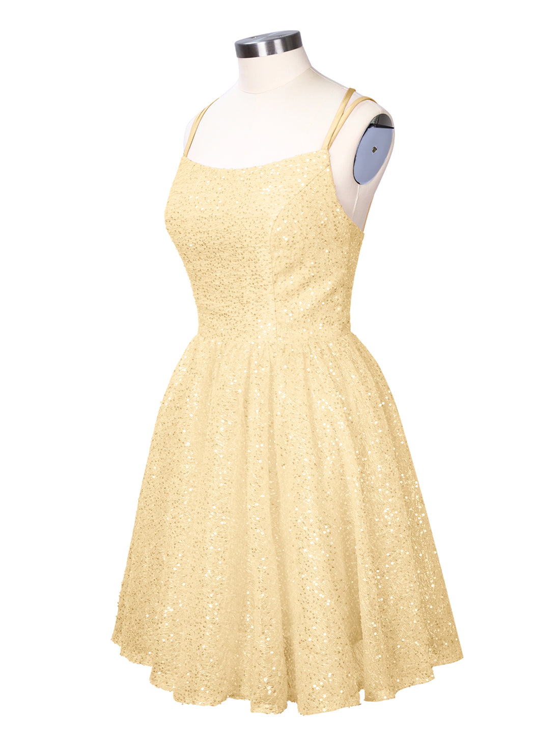 Sparkly Sequined A-line Mini Dress 