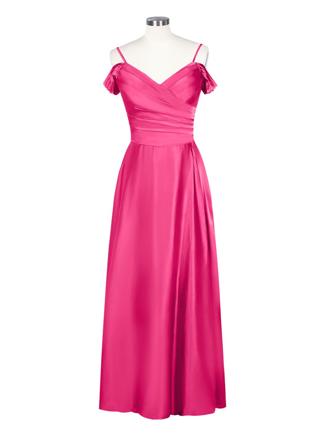 Silk-Like Pleated Prom Dress 