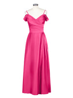 Silk-Like Pleated Prom Dress 