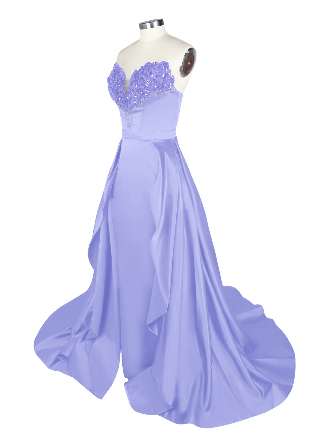 Strapless Sequin Prom Dress 
