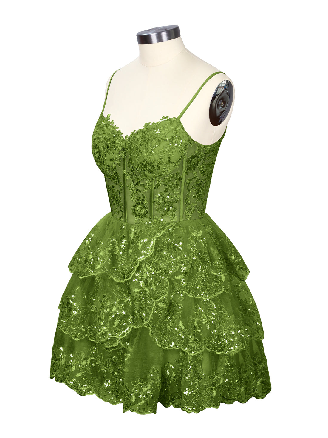 Sequin Appliques Mini Dress 