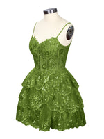 Sequin Appliques Mini Dress 