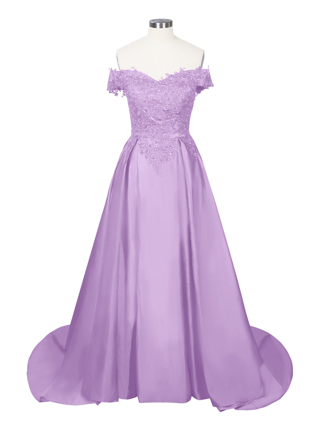 Applique Bodice Prom Dress 