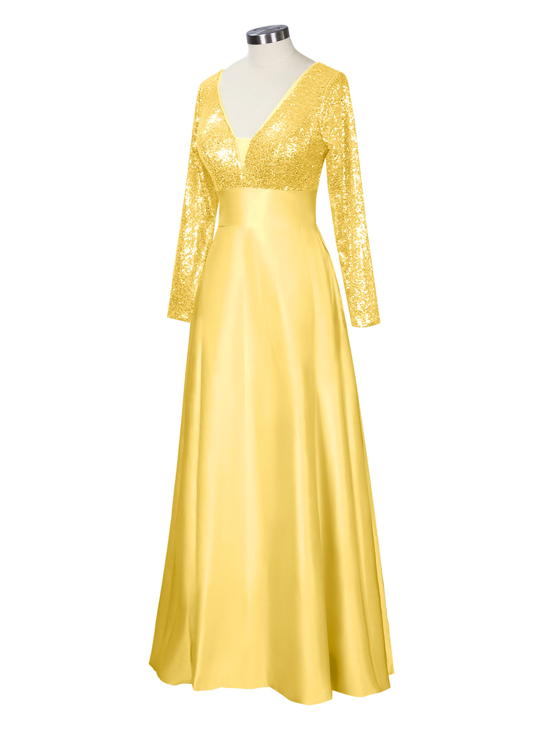 Long Sleeveless Sequin Prom Dress 