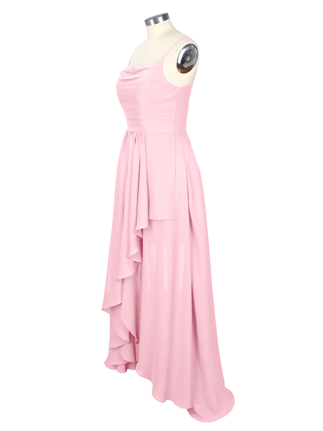 Spaghetti Asymmetrical Bridesmaid Dress 