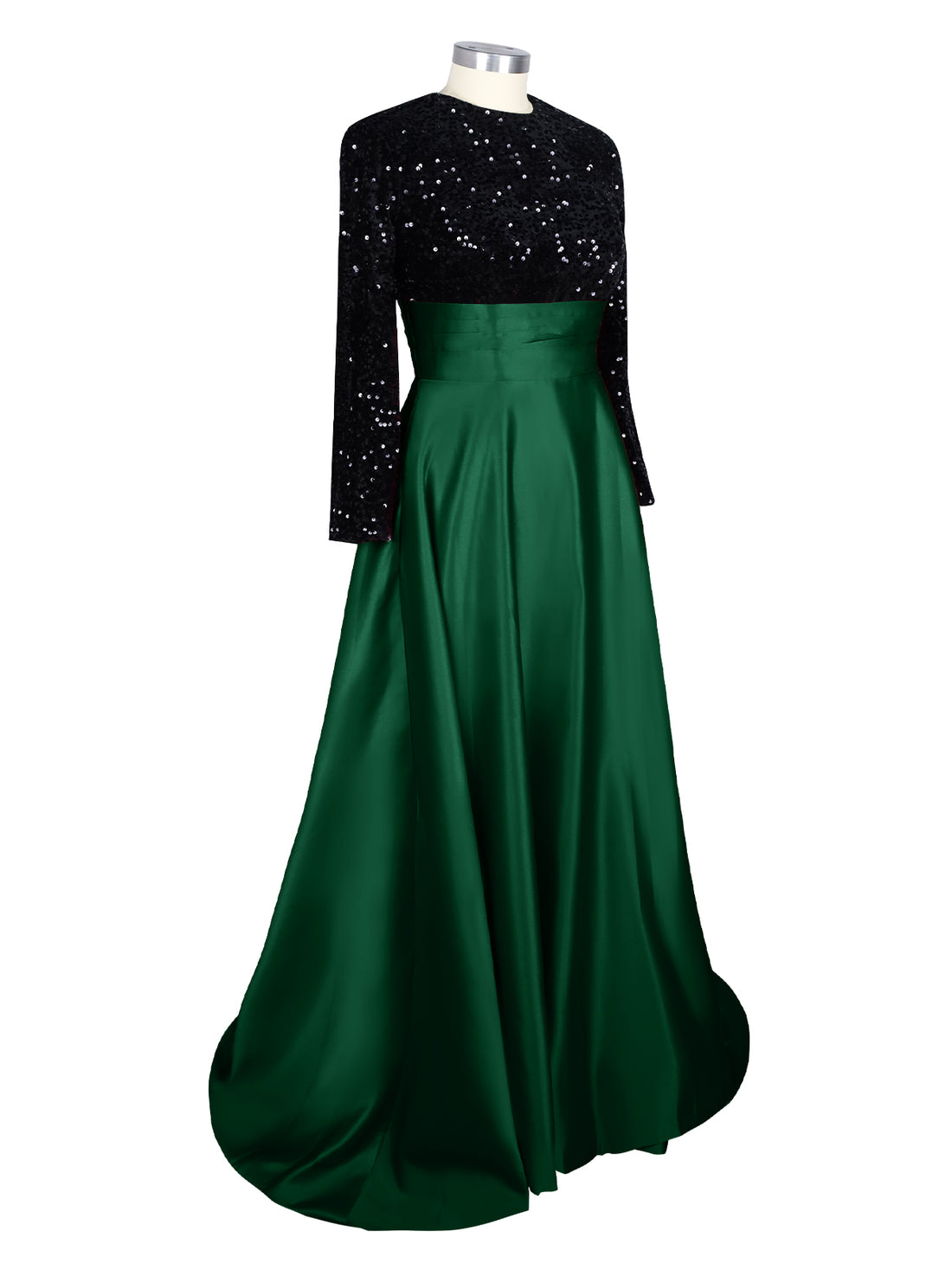 Sequin Jewel Neckline Prom Dress 
