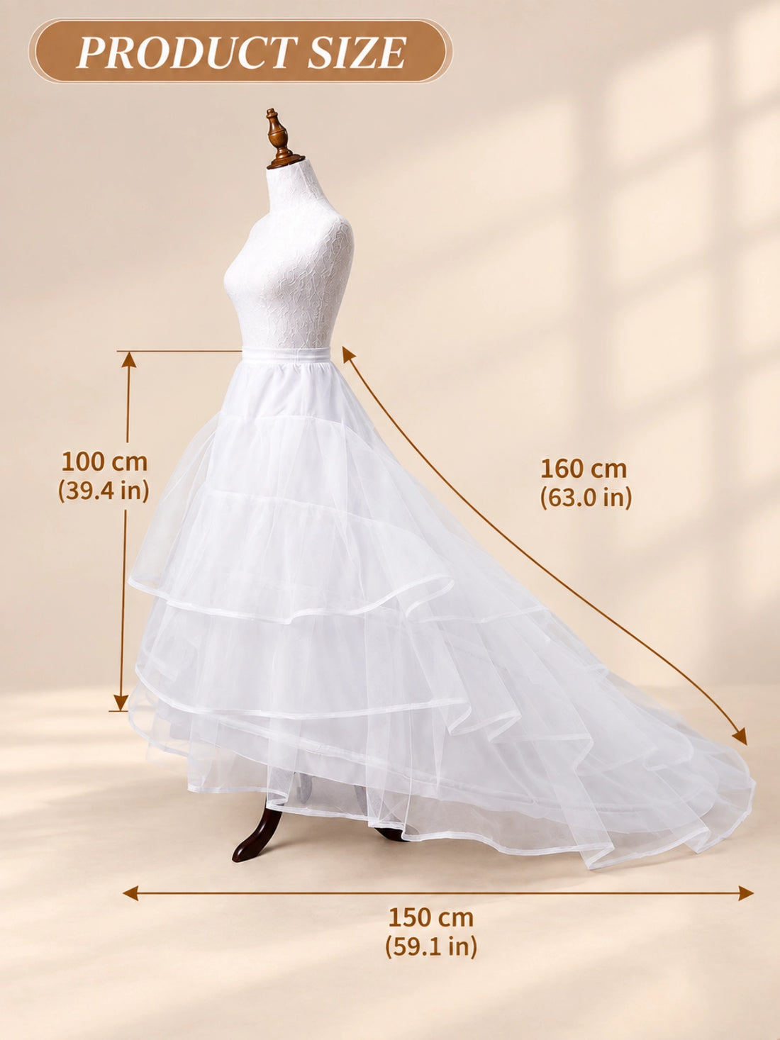 Adjustable Bridal Hoop Petticoat 